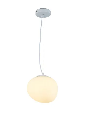 Pendente Bella Pebble Metal e Vidro Branco 1L E27 Ø230x230mm PEB1PD01OP023