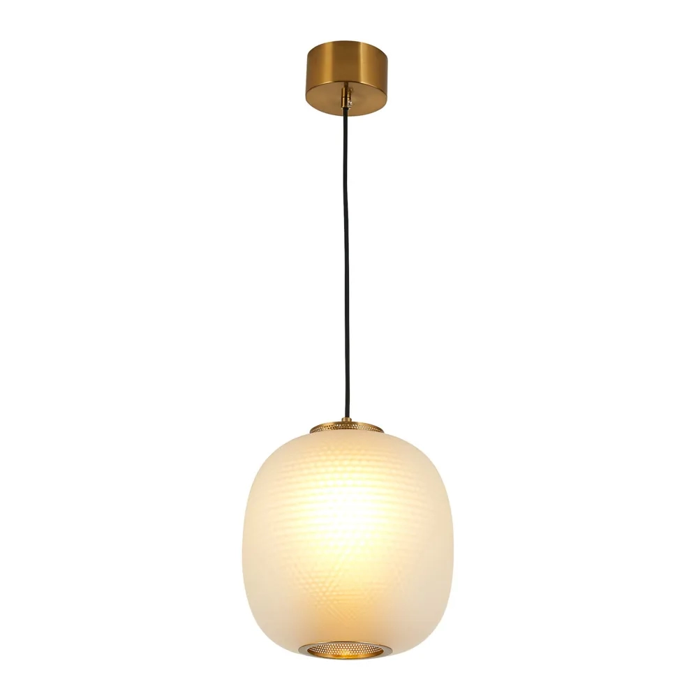 Pendente Bella Friso Jateado e Dourado 1L E27 Ø240x270mm FRI1PD01JT024