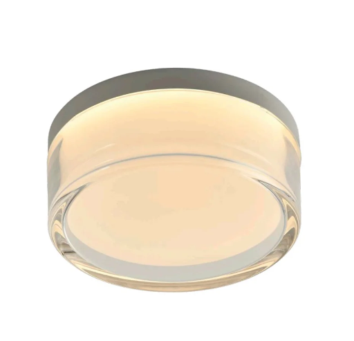 Plafon Bella Pulse Branco e Transparente 24 watts 3000K Ø195x80mm PUL1PL01BR10