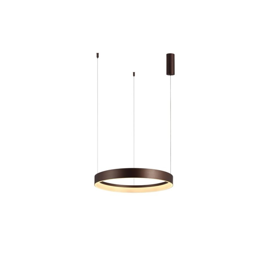 Pendente Bella Kaphi Café e Branco 30 watts 3000K Ø600x60mm KAP1PD01CF10