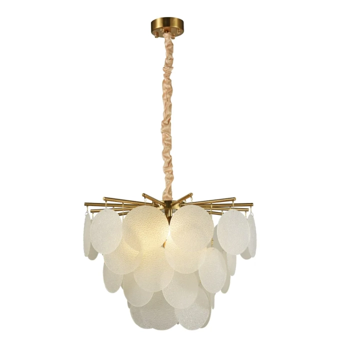 Pendente Bella Nubi Metal Dourado e Vidro 6L G9 Ø600x430mm NUB1PD01DR060