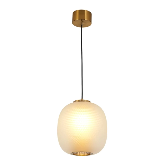 Pendente Bella Friso Jateado e Dourado 1L E27 Ø240x270mm FRI1PD01JT024