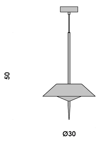 Pendente Bella Flugo Marrom 10 watts 3000K Ø300x500mm Bivolt FLU1PD01MA030