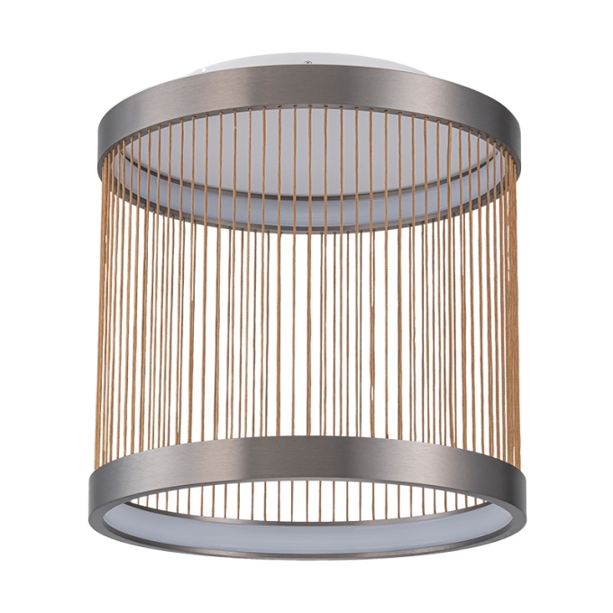 Plafon Nordecor Beys 40 watts 3000K Cinza e Dourado Ø410mm 2938