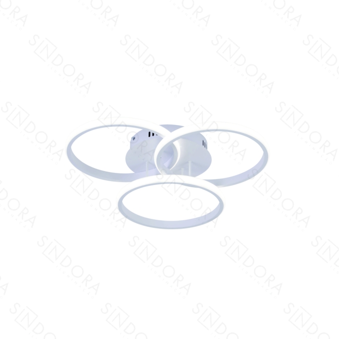 Plafon Sindora Metal Branco Silicone 45 watts 3000K 4000K 6000K Ø250x250x250mm QX05331