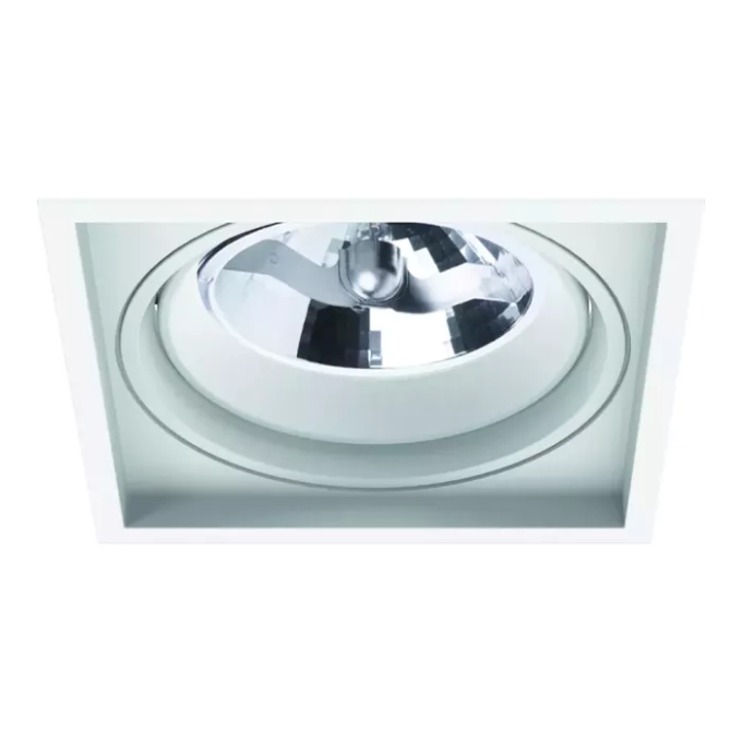 Embutido Interlight Micro Borda Recuado 1L AR111 155x155x53mm IL 4730-GZ