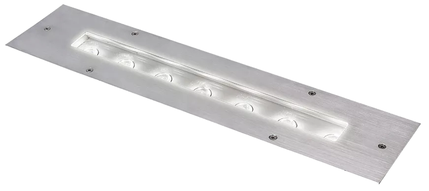 Projetor Embutido Linear Powerlume 60 watts IP67 Alumínio e Difusor Vidro Temperado Bivolt 1565mm LES60W