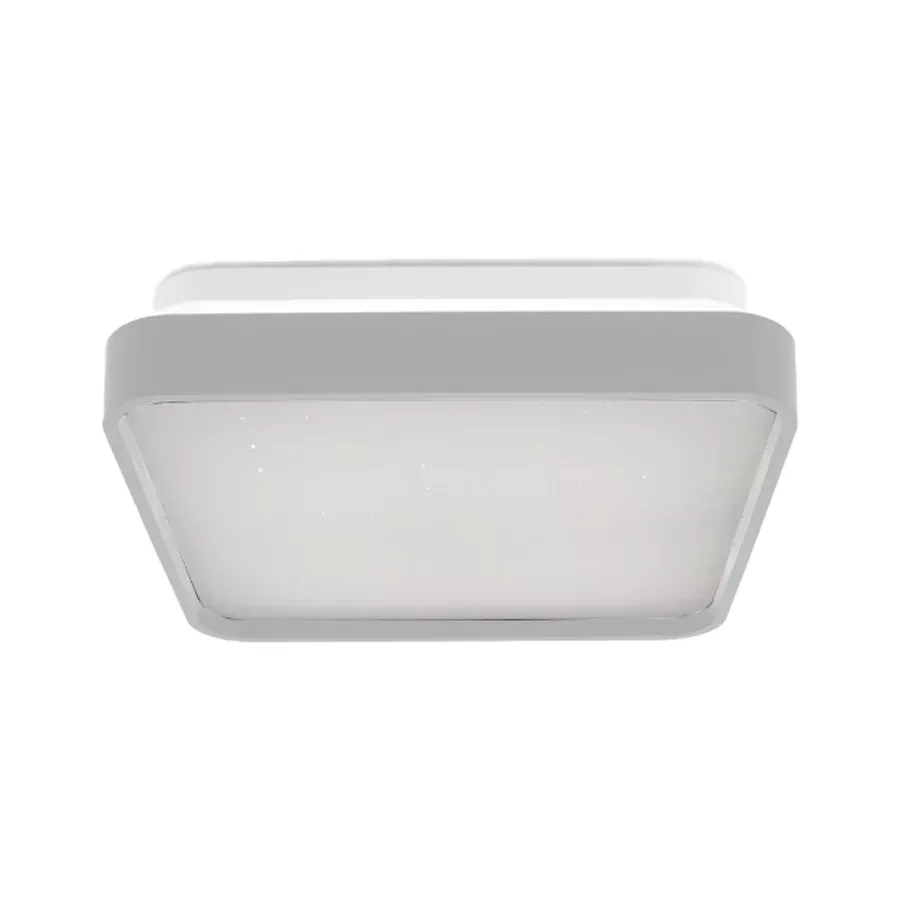 Plafon Opus LED White 12 watts 3000K Bivolt Difusor Cintilante 280x280mm Preto OPS 82826
