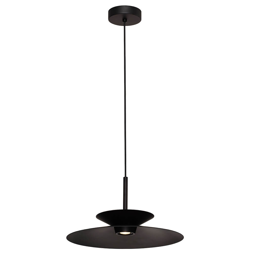 Pendente Newline Plié PRETO 7 watts 2700K Ø400x400x80mm Bivolt PD02033LED27