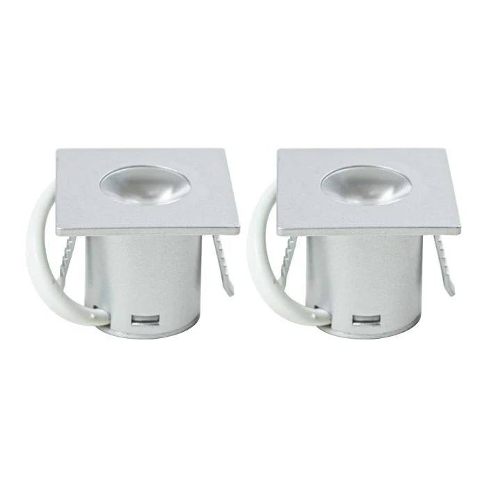 Embutido Opus LED para Móveis Prata 1 watts 3000K (Kit 2 unidades) OPS 80471