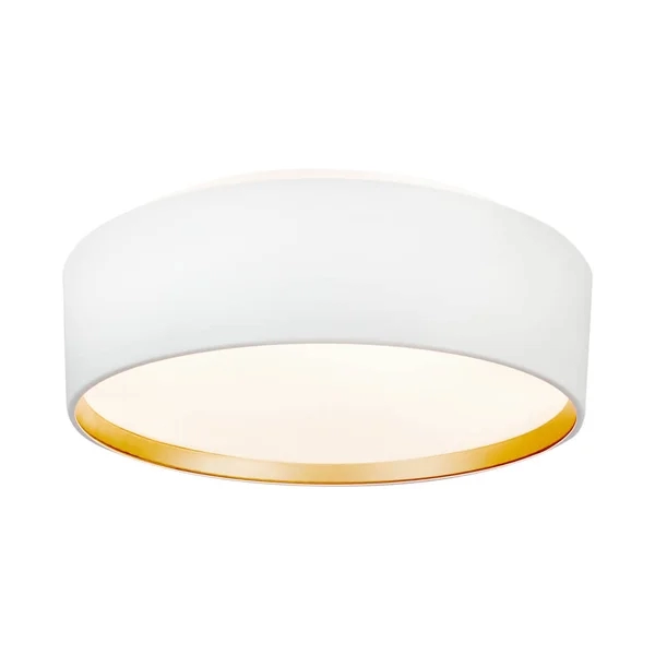 Plafon Sobrepor Newline Circle Branco e Dourado 6L E27 Ø530x165mm SN10152 