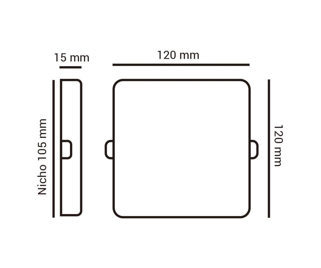 Painel Semi Embutido Opus 22 Watts 6500K 120° Bivolt 170x170x20mm Branco OPS 38162