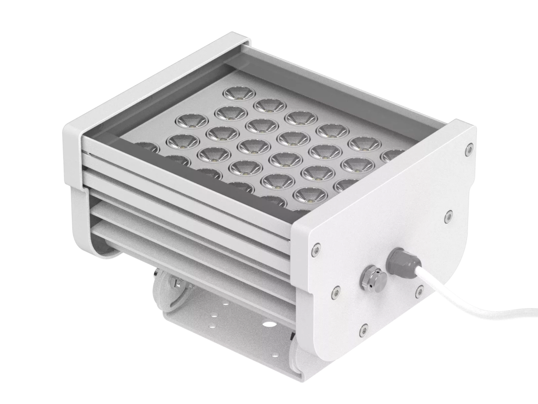 Projetor Powerlume Longo Alcance 30 watts IP67 Alumínio e Difusor Vidro Temperado Bivolt 180x212mm PLA30W