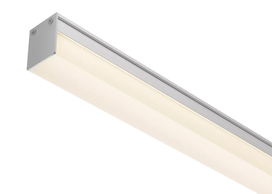 Perfil Powerlume Sobrepor Difusor Quadrado Alumínio 20,5x25mm SBP-QD