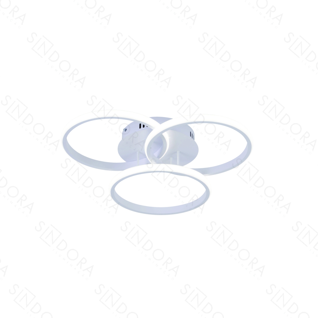 Plafon Sindora Metal e Silicone Branco 45 watts 3000K/4000K/6000K 460x100mm QX05331