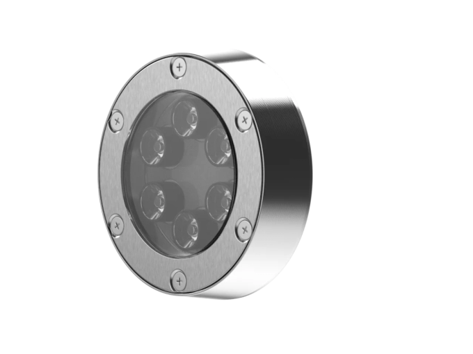 Embutido Powerlume Subaquático 18 watts IP68 12V Inox e Acrílico Bivolt Ø97x109mm ESA18W