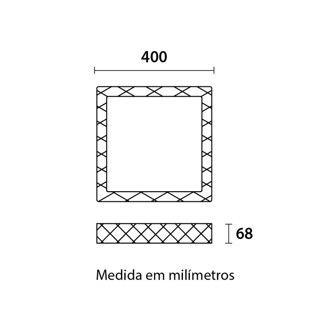 Plafon Blumenau Shine Liso 24 watts Temperatura Ajustável 3000K e 6500K 400x400mm 87120000
