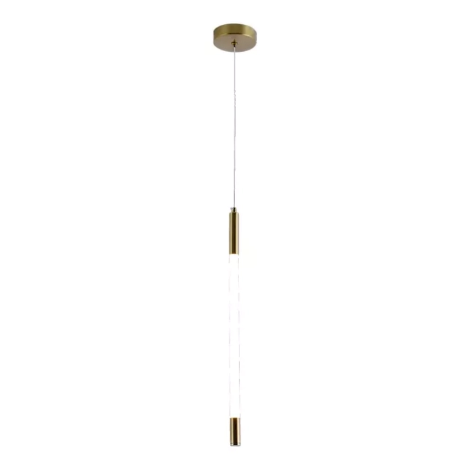 Pendente Sindora Metal Bronze e Acrílico 11 watts 3000K 20x500mm QD05148