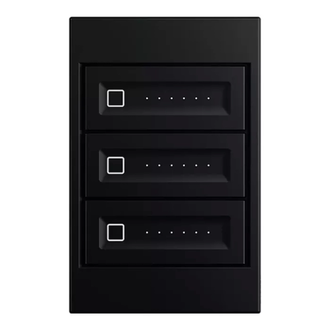 Dimmer Triplo Stella S. Touch Policarbonato Preto 300VA STO24003PTO