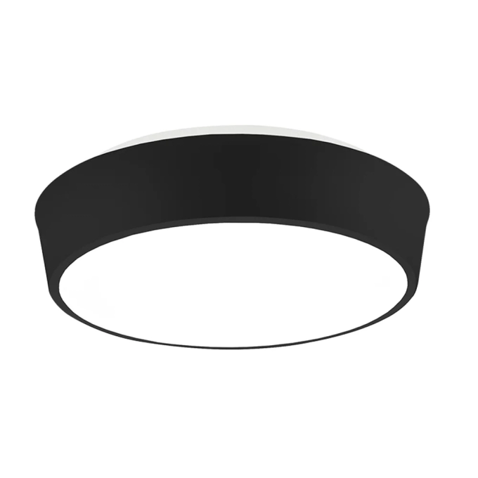 Plafon Newline Lunare Preto 37,8 watts 3000K Ø470X80mm PL02043LED