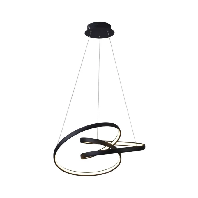 Pendente Bella Zig Preto 35 watts 3000K  Ø570x470x260mm TP001B