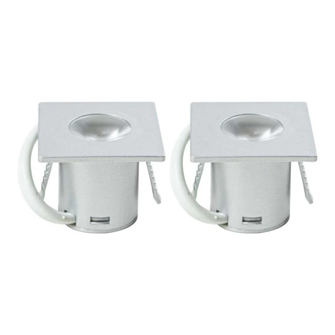 Embutido Opus LED para Móveis Prata 1 watts 3000K (Kit 2 unidades) OPS 80471