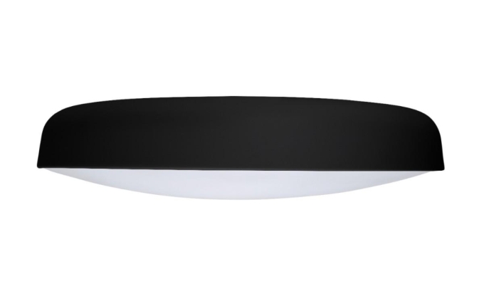 Plafon Sobrepor Newline Victoria Preto 5L E27 Ø600x115mm 162