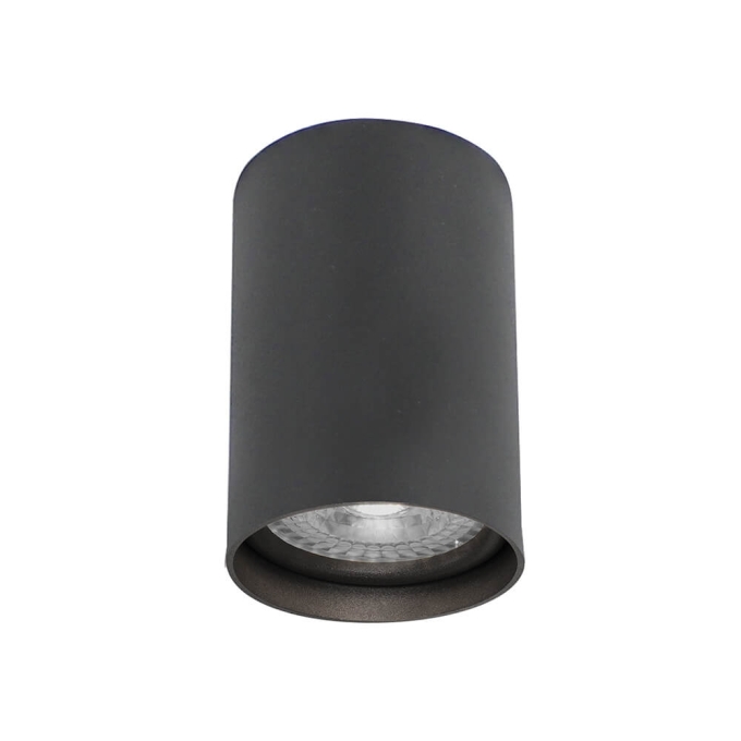 Plafon Sobrepor Newline Lisse II PRETO 1L Dicróica MR16 Ø57x85mm PL03020