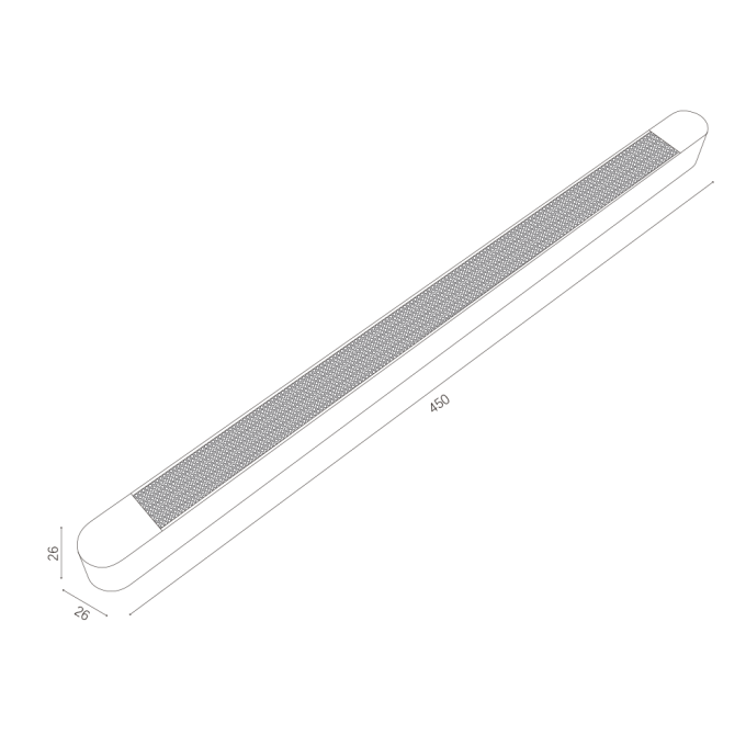 Módulo Magnético Nordecor Kay Difusor 18 watts 3000K 48V IRC90 Branco 450x26x26mm 6707