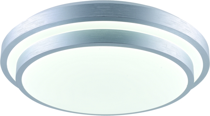 Plafon Sindora Metal e Acrílico Prata 120 watts 3000K/4000K/6000K Φ500x500x100mm DCX02326