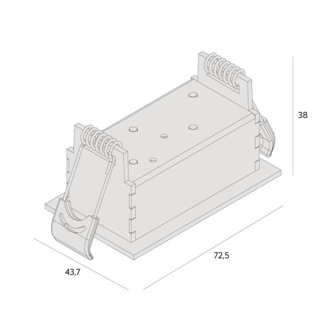 Luminária de Embutir Interlight Picco 5 watts 48° 2700K IRC90 Branco/Preto Bivolt 73x44x38mm 4892 (BM)