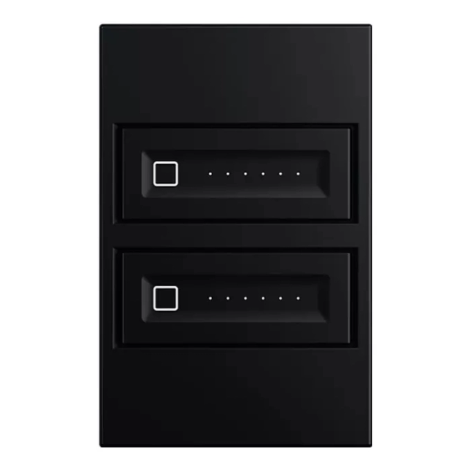 Dimmer Duplo Stella S. Touch Policarbonato Preto 260VA STO24002PTO