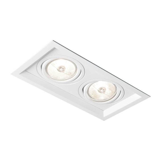 Embutido Direcional Newline Recuado II Branco 2L AR111 179x324x85mm IN51352
