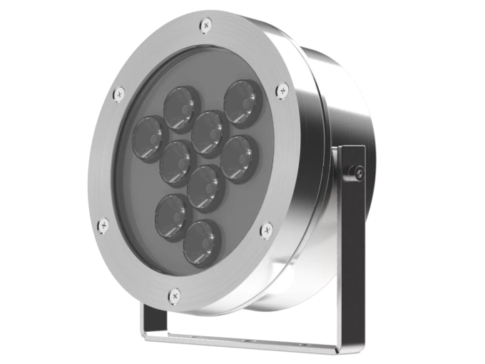 Projetor Powerlume Subaquático 20 watts IP68 24V Inox e Acrílico Bivolt Ø143x84mm PSA20W
