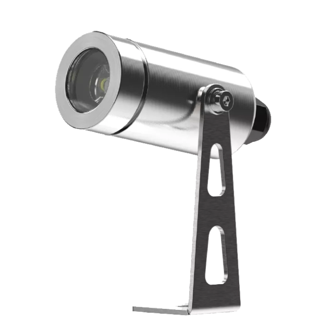 Projetor Powerlume Subaquático 3 watts IP68 24V Inox e Acrílico Bivolt Ø34x94x73mm PSA3W
