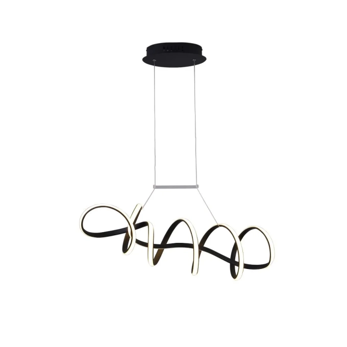 Pendente Bella Zig Preto 35 watts 3000K Ø840x220x210mm TP003B