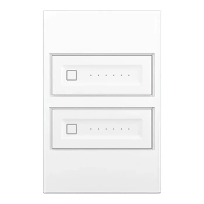 Dimmer Duplo Stella S. Touch Policarbonato Branco 260VA STO24002BR