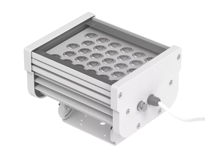 Projetor Powerlume Longo Alcance 30 watts IP67 Alumínio e Difusor Vidro Temperado Bivolt 180x212mm PLA30W