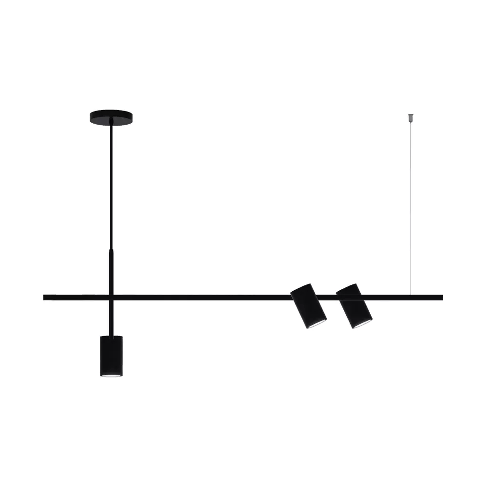 Pendente Montare Jade Plus Articulado 3L Dicroica MR16 1400x100x300mm 323140