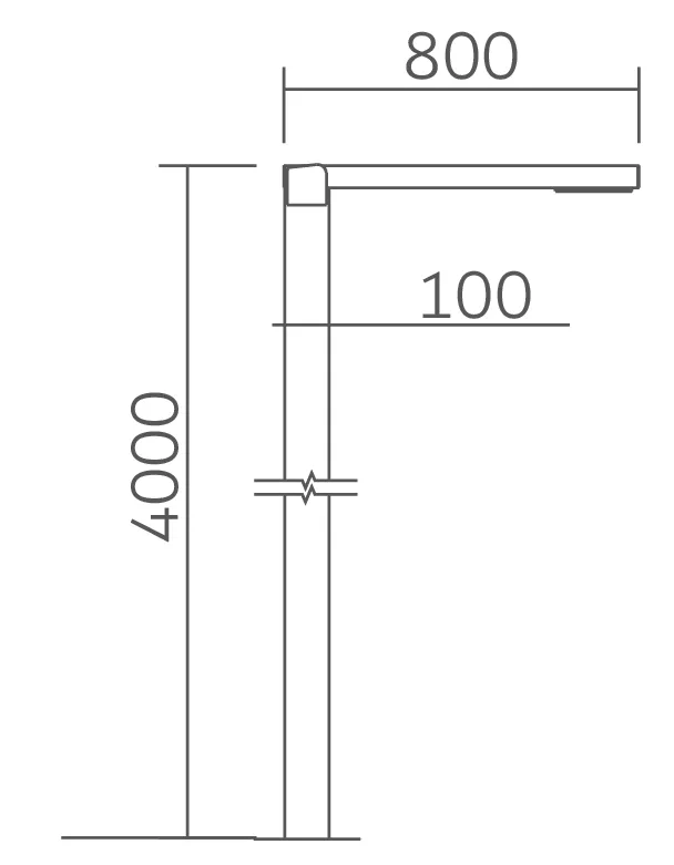Luminária de Poste Powerlume Pétala 50 watts IP66 Alumínio Bivolt 800x100mm PS01-50W