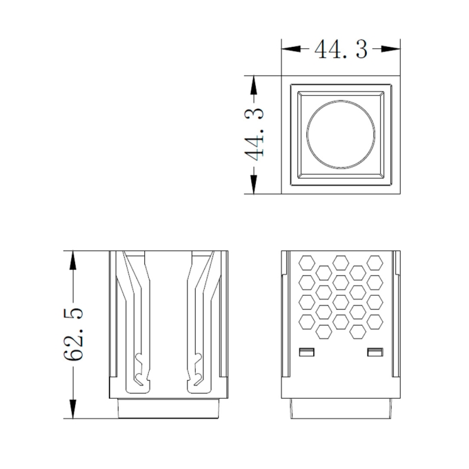 Módulo Dowlight Led Embutido Nordecor Tap Quadrado 5 watts 2700K 24° Branco IRC90 Bivolt 44,3x44,3x62,5mm 6668