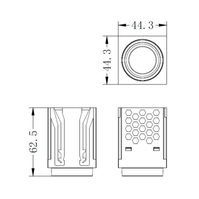 Módulo Dowlight Led Embutido Nordecor Tap Redondo 5 watts 2700K 24° Preto IRC90 Bivolt 44,3x44,3x62,5mm 6667