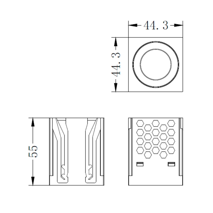 Módulo Dowlight Led Embutido Nordecor Tap 5 watts 2700K 24° Branco IRC90 Bivolt 44,3x44,3x55mm 6670