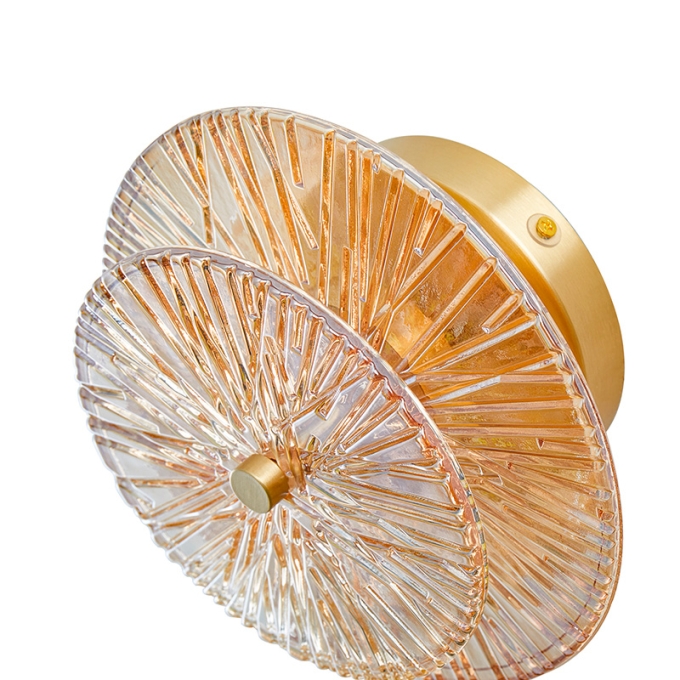 Arandela Nordecor Tyfa 5 watts 3000K Dourado Fosco Bivolt Ø280mm 2964 PREN