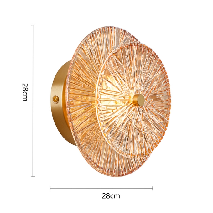 Arandela Nordecor Tyfa 5 watts 3000K Dourado Fosco Bivolt Ø280mm 2964 PREN