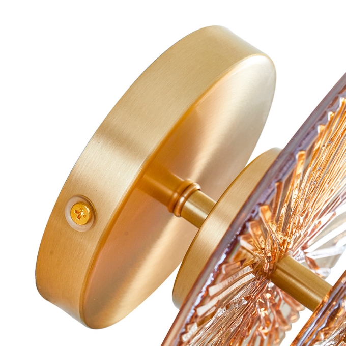 Arandela Nordecor Tyfa 5 watts 3000K Dourado Fosco Bivolt Ø280mm 2964 PREN