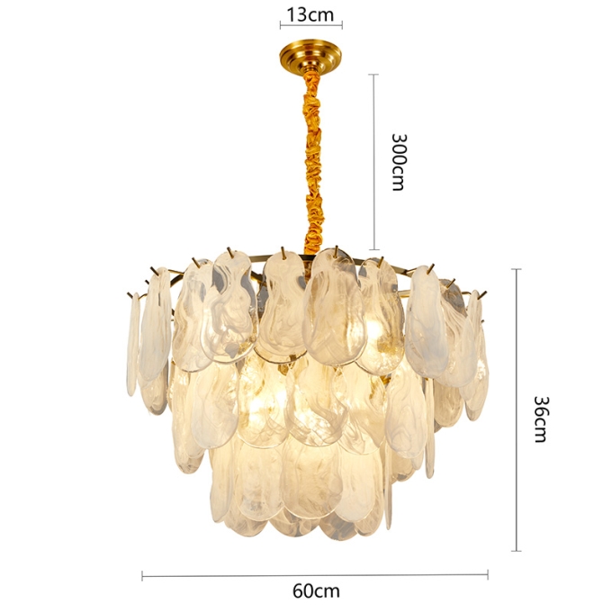 Pendente Nordecor Velle 6L E14 Dourado Fosco Ø600mm 2950