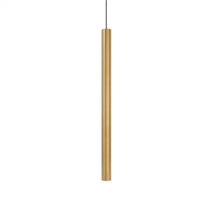 Pendente TKS Pipe Slim S Dourado 1L G9 Ø25x400mm 1808