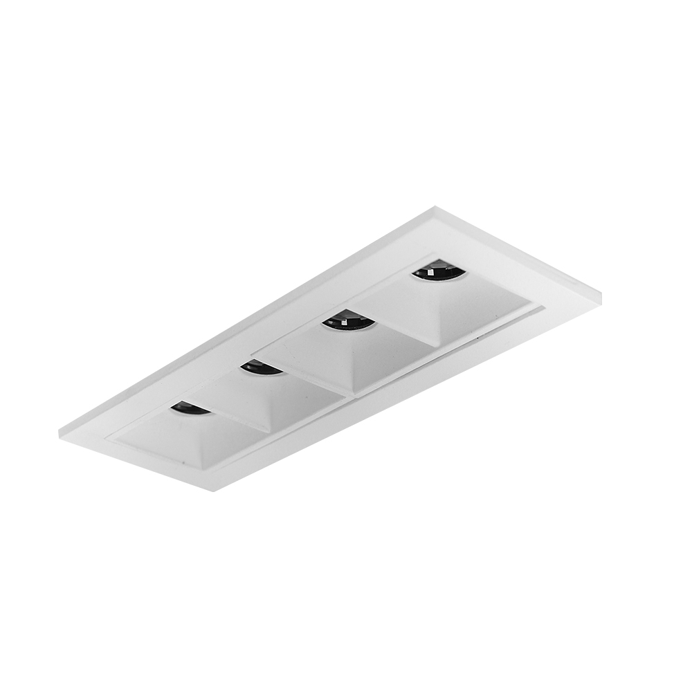 Embutido Newline Pixel 4 Focos 8 watts 10° 2700K Bivolt 123x45x40mm EM03029LED27