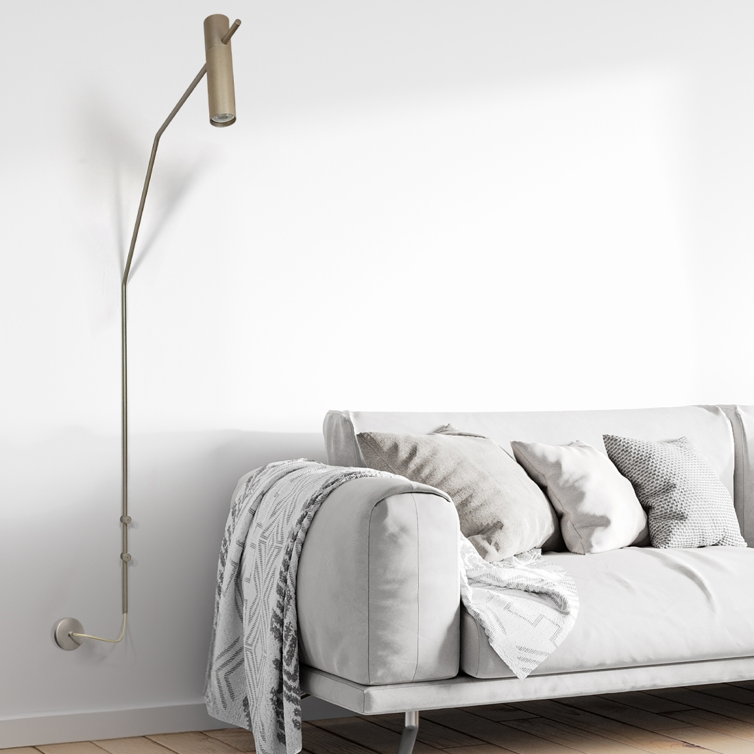 Arandela Itamonte Dutti II Alumínio 1L GU10 MR16 1250x770mm 293 
